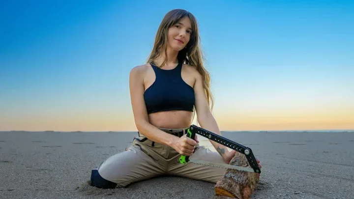 SOLO GIRL Camping with No Tent – Shelter Building & a Wild Discovery!
